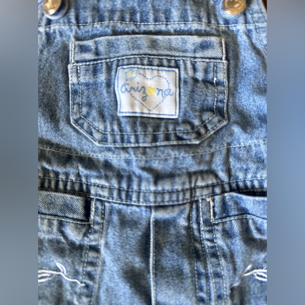 Vintage Arizona Jean Company Blue Denim Overalls with Embroidery - Picture 2 of 11
